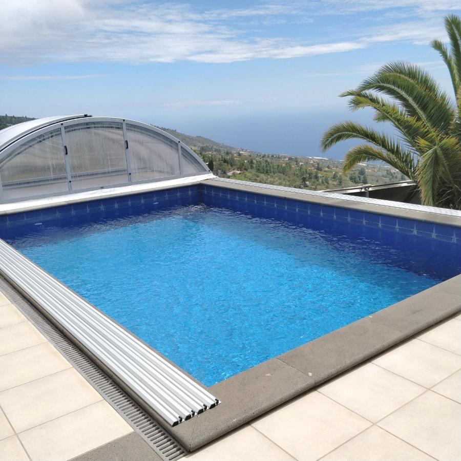 Villa Buena Vista mit beheiztem, abdeckbarem Pool und Sauna Tijarafe Exterior foto